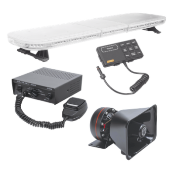Kit de Equipamiento para Seguridad Pública / Barra LED 88 LEDs G3 / Sirena 100W 7 Tonos / Bocina 100W 8 Ohm / IP65 / SAE / 118 cm (46.5 in)