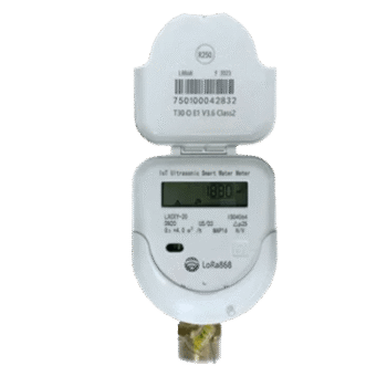 Medidor Ultrasónico de Agua / 1/2 pulgada / Válvula Integrada / IoT LoRaWAN / IP68 / Bidireccional / LCD 9 Dígitos