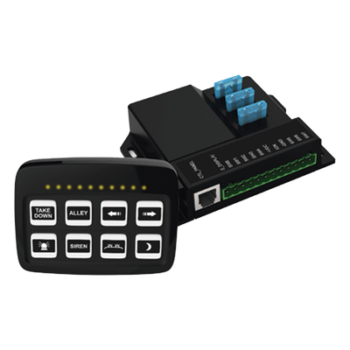Controlador de Interruptores / 8 Canales / 3x10A y 5x0.2A / Táctil Retroiluminado / 10~24 VCD / RJ45 4 m (13.1 ft)