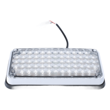 Luz de Advertencia LED / 7x3" / Bicolor Rojo/Claro / 66 LEDs / 12 VCC / 10 Patrones de Destello / Montaje Permanente