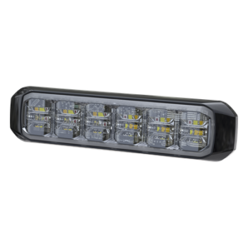 Luz Auxiliar LED Tricolor / 18 LEDs / Rojo/Blanco/Azul / SAE J845 Clase 1 / IPX7 / 28 Patrones / 12 VCD