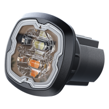 Luz de Advertencia Empotrable / 6 LED Dual Color Rojo/Azul / Homologación ECE R65 Clase I / IPX7 / SAE J595 Clase 1