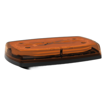 Minibar LED para Techo / 24 LEDs Ámbar / 10" / 360° Visibilidad / 12-24 VDC / Base Magnética / SAE J845 Clase I