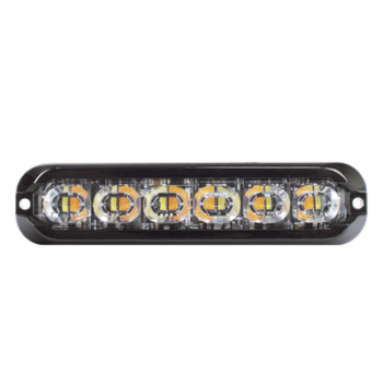 Luz LED de Advertencia Direccional / 12 LED Duales / Montaje Curvo 120° / IP69K e IP67 / 69 Patrones de Destello / Alimentación 12-24V