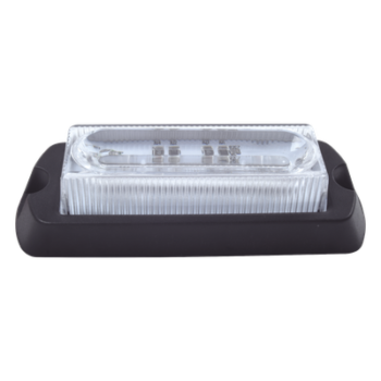 Luz de Advertencia LED / 4 LEDs Gen III Ultra Brillantes / 23 Patrones de Destello / 10-30 VDC / Ámbar / Montaje Permanente