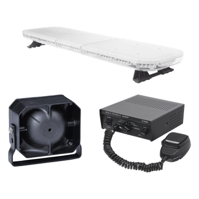 Kit de Equipamiento para Unidades de Seguridad Pública / Barra LED 88 LEDs / Sirena 100W / Bocina 100W / IP65 / 118 cm (46.5 in)