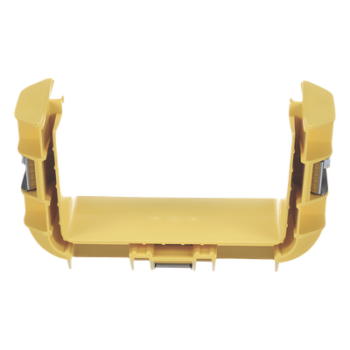 Union Recta "Cople", Para Canaleta FiberRunner™ 6X4, Color Amarillo