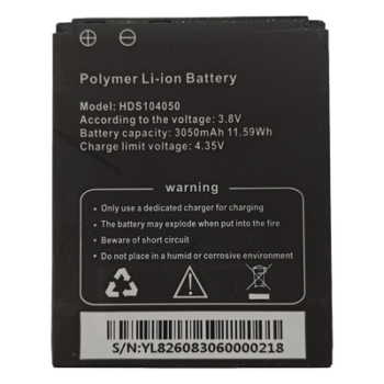Batería de Respaldo para Bodycam / 3050 mAh / 11.59 Wh / 3.8 VCC / Carga 4.35 VCC / 52 x 42 x 11 mm