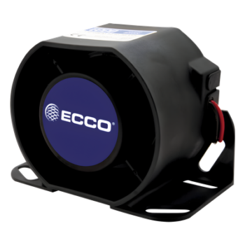 Alarma de reversa vehicular / 12-36 Vcc / 112 dBA / Acero / 5.7" (14.5 cm) ancho / 3.1" (7.9 cm) profundidad