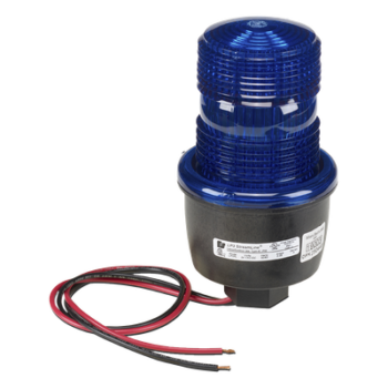 Luz de advertencia LED / 24 Vcd / Montaje en tubo 1/2" NPT / Azul / Perfil bajo / -35°C a 65°C