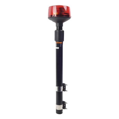 Luz Telescópica LED / 9 LED de 3W / 25 Patrones de Destello / 10-30 VCC / 3A Máx / 64-104 cm (2.1-3.4 ft) / Resistente a Vibraciones