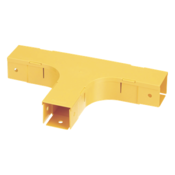 Accesorio en T Horizontal, Con Ángulos a 90º, Para Canaletas FiberRunner™ 2X2, Color Amarillo