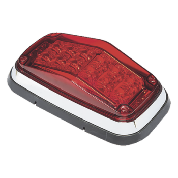 Luz de Advertencia LED / 8 x 4" (203.2 x 101.6 mm) / 12 LEDs / 11 Patrones / 12-30 VDC / IP67 / SAE J845 J595
