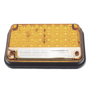 Luz de Advertencia LED / 7x4 pulgadas / 66 LED Alta Intensidad / 12 VCC / 10 Patrones de Destello / Mica Ámbar / Montaje Permanente
