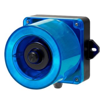 Baliza LED con Sirena Electrónica / 31 Tonos / 123 dB / LED Azul / IP66 / 12-24 VCD / -50°C a +50°C