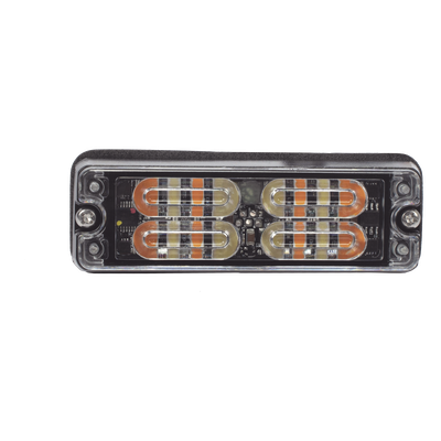 Luz auxiliar LED / Montaje en superficie / 16 LEDs ámbar / 0.5 pulgadas profundidad / 36 patrones destello / IP67 / SAE Clase I