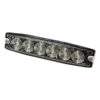 Luz Auxiliar LED / 6 LED / Ámbar / Multivoltaje 12~24 VCD / IP68 / SAE Clase 1 / Perfil Ultra Bajo