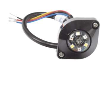 Lámpara Oculta LED / 6 LED Rojo/Claro / 69 Patrones / IP67 e IP69K / 12-24V DC / Montaje Superficie 1"