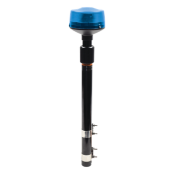Luz Telescópica LED / 9 LEDs 3W / 25 Patrones de Destello / 10-30 VCC / 64-104 cm (25.2-40.9 in) / Azul