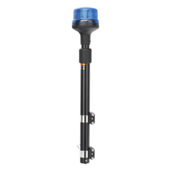 Luz Telescópica para Motocicletas / 8 LED / Azul / 12~24 VCD / Perfil Bajo 88 mm / Certificación ECE R65 / SAE J845