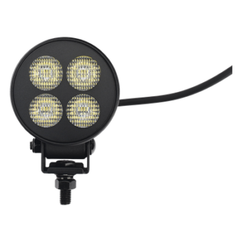 Luz de Trabajo Circular / 4 LED / 2556 Lúmenes / 12-24 Vcd / Haz Amplio y Uniforme / IP Anti-Impacto