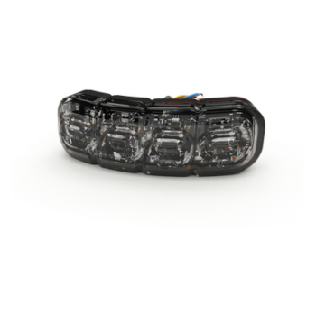 Luz Perimetral Flexible / 8 LED Rojo/Azul / Montaje Curvo 72° / 12-24 V DC / Cubierta de Silicona Transparente