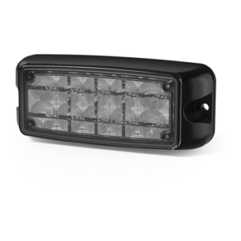 Luz LED de Advertencia / 10 LED de Alta Intensidad / Rojo/Azul / Montaje Superficial / 12-24 VDC / SAE Clase I / IP Resistente al Agua