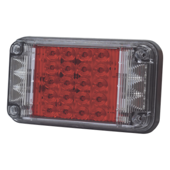 Luz de Advertencia LED / 66 LEDs / 7x4 Pulgadas / 12 VCC / 10 Patrones de Destello / Montaje Permanente