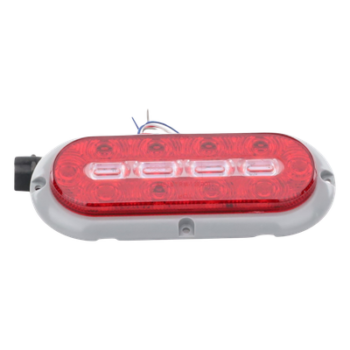 Plafón Ovalado para Vehículos / 7.5 Pulgadas / 18 LED / Rojo/Blanco/Ámbar / 69 Patrones de Destello / IP67 / 12-24V