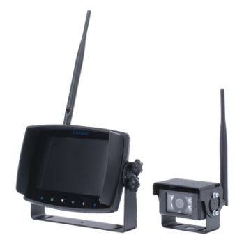 Sistema de Reversa Inalámbrico / Monitor Táctil 7" / Cámara IR CMOS / 2.4 GHz / 4 Canales / Grabación SD