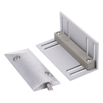 Contacto Magnético para Piso Uso Rudo / GAP 75 mm (3 in) / Cable Blindado 55 cm / 12 VCC / 0.5 A / Placa de Montaje en L