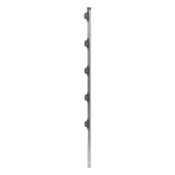 Poste de Paso para Cerca Electrificada / 1.2 m (3.9 ft) / Tubo Galvanizado Cal. 18 / 1" Diámetro / 5 Aisladores / Fijación en Concreto