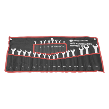 Juego de 24 Llaves Combinadas Métricas e Inglesas con Estuche.