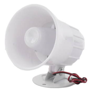 Sirena Cableada / 110 dB / 15 W / 12 VCC / Diseño Compacto 110 × 100 × 113 mm