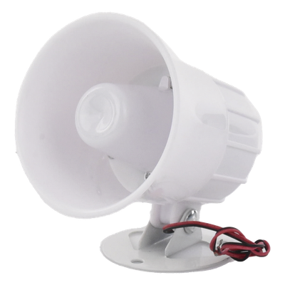 Sirena Cableada / 110 dB / 15 W / 12 VCC / Diseño Compacto 110 × 100 × 113 mm
