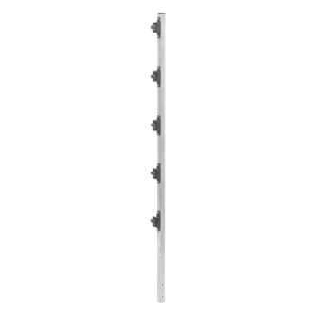 Poste de Paso para Cerca Electrificada / PTR Aluminio 1" / Altura 1.2 m (3.9 ft) / 5 Aisladores Incluidos / Resistente al Clima
