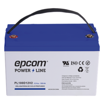 Batería de respaldo 12 V 100 Ah AGM | Certificada UL94-HB Retardo a la flama básica | Ciclo profundo | Para uso en aplicaciones fotovoltaicas y de emergencia | Terminales T4