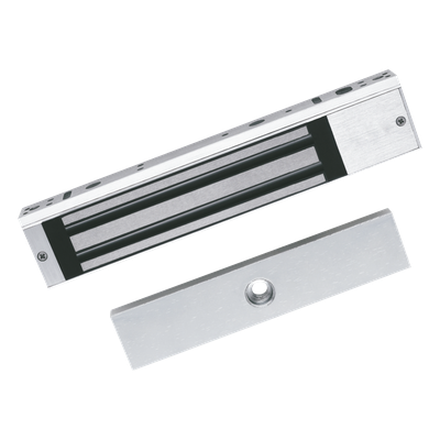 Chapa Magnética Electromagnética / 617 lbs (280 kg) / 12 VDC / LED de Estado / Anti-residual / Interior