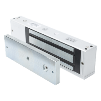 Chapa Magnética Electromagnética / 1200 lbs (544.3 kg) / Doble Voltaje 12/24 VCC / Sensor de Placa / LED Indicador / Interior