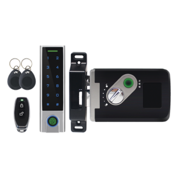 Kit de Cerradura Inteligente Inalámbrica / Teclado Metálico IP65 / 900 Usuarios Tarjeta/PIN / 100 Huellas / Alcance 30 m (98.4 ft) / 433 MHz