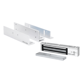 Kit de Control de Acceso / Chapa Magnética 600 lbs (272 kg) / Montaje Z y L / Voltaje Seleccionable 12/24 VDC / Protección contra Sobretensiones / Certificación UL / Uso Interior