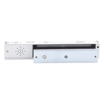Chapa Magnética Electromagnética / 280 kg (600 lb) / Alarma Buzzer con Temporizador 5-30 s / Voltaje Dual 12/24 VDC / LED Estado / Libre Magnetismo Residual