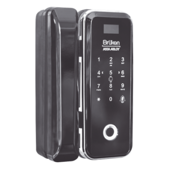 Cerrojo Electrónico / Lector de Huella / Tarjeta y Teclado / 99 Usuarios / Puerta Vidrio 12 mm / Batería AA