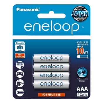 Batería Recargable AAA / Ni-MH 800 mAh / 1.2V / 2100 Ciclos / Baja Autodescarga 10 Años