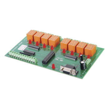 Tarjeta de Control Programable / 8 Puertas / 8 Relevadores Aislados / RS232 / 12-24 VCC y 24 VCA / 6.725 x 4.025 pulg