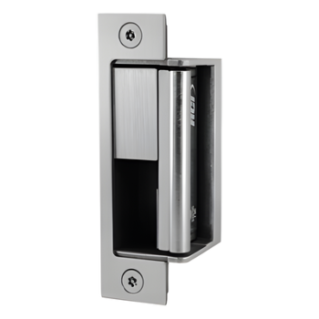 Contrachapa Eléctrica Universal / Acero Inoxidable 32D Cepillado / 1,500 lb (680 kg) Fuerza de Sujeción / 12-24 VCC-VCA Seleccionable / Fail Secure / Ajuste Horizontal 3 mm (1/8 in) / 0.19 A a 24 VCC