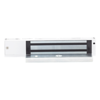 Chapa Magnética Electromagnética / 280 kg (600 lbs) / Temporizador 0-9 s / Voltaje Dual 12/24 VDC / Sensor de Puerta NO/NC / LED Indicador