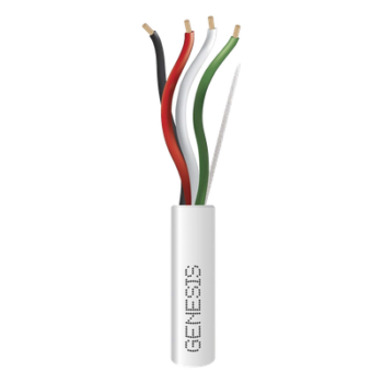 Cable de Cobre para Seguridad / 4 Conductores / Calibre 18 AWG / Riser 305 m (1000 ft) / FT4 / Color Blanco