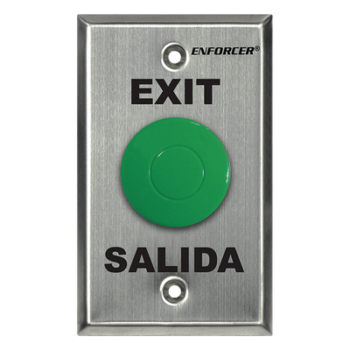 Botón de Salida Tipo Hongo / Contacto NO/NC / 24 VDC / Acero Inoxidable / Montaje en Caja Estándar