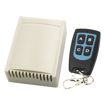 Receptor de 4 Canales / 433.92 MHz / 40 Transmisores / 12VDC / Alcance 30 m / 81x38x22 mm (3.2x1.5x0.9 in)